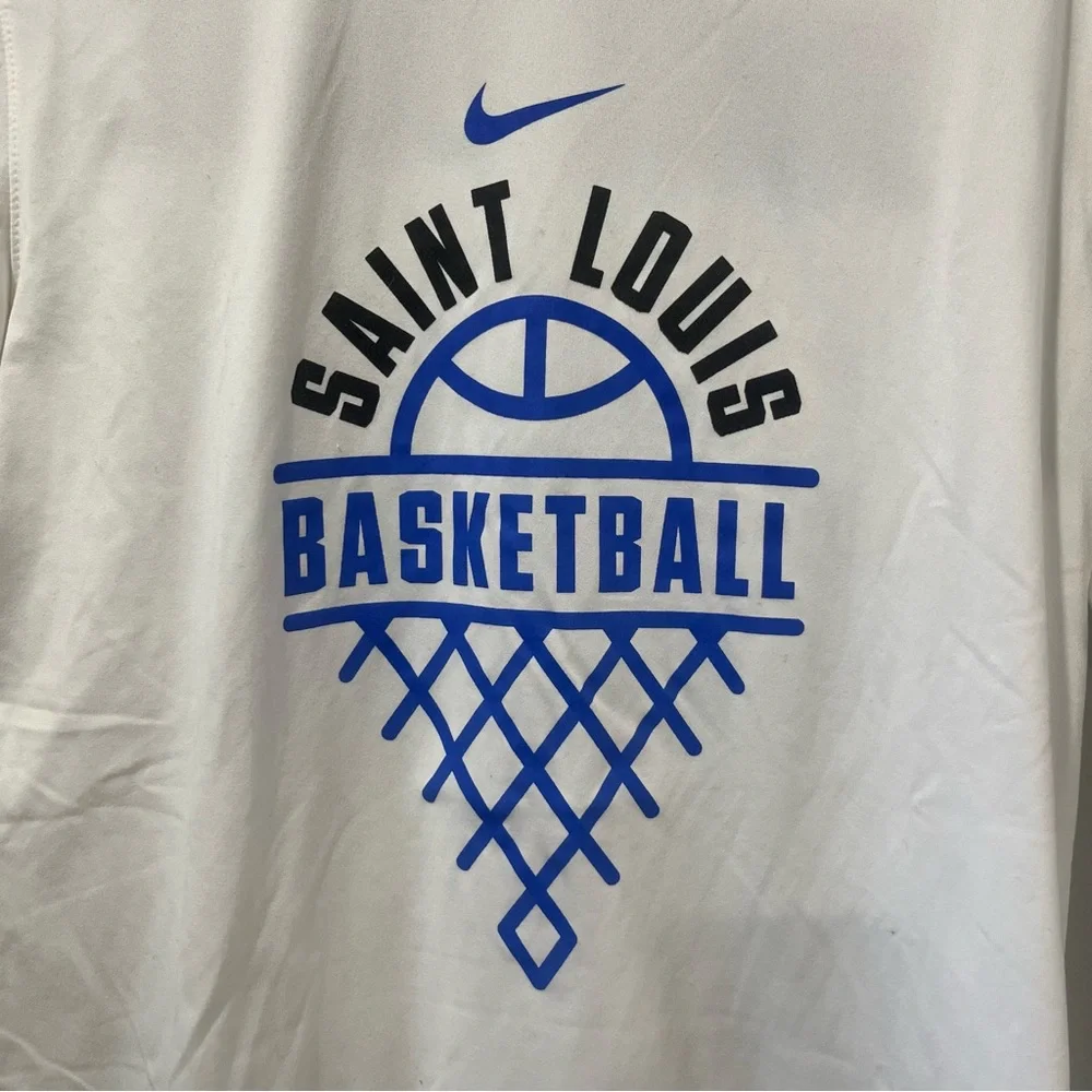 SLU Billikens Shirt Adult Medium White SLU Nike Dri Fit‎ Short Sleeve Just Do It